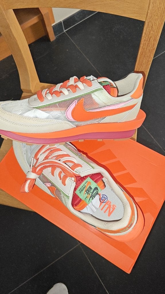 Nike x Sacai x Clot LDWaffle "Orange Blaze, Vêtements | Hommes, Neuf, Enlèvement ou Envoi, Nike, Baskets