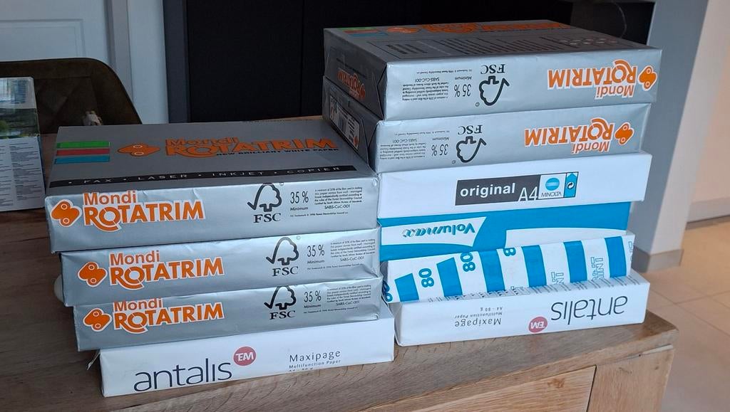 10 rames de papier 80g, Enlèvement