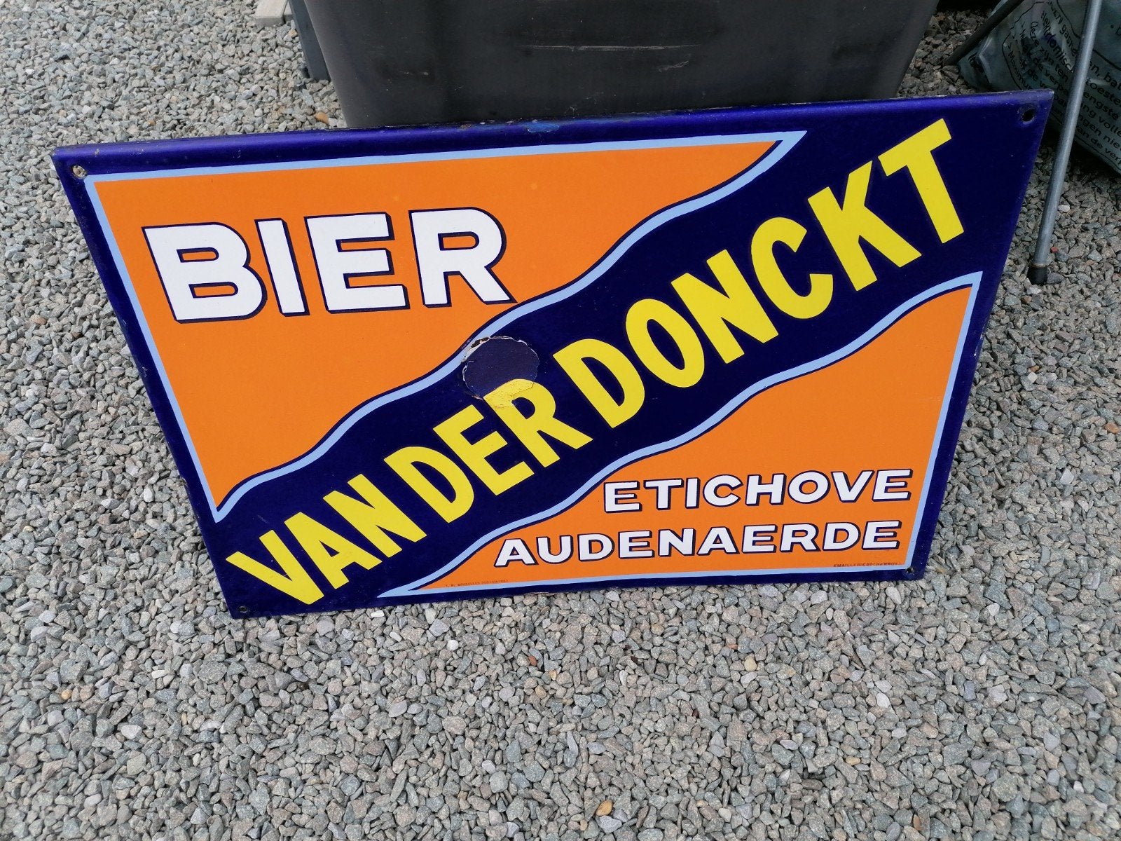1933 emaille bord audennaerde, Ophalen