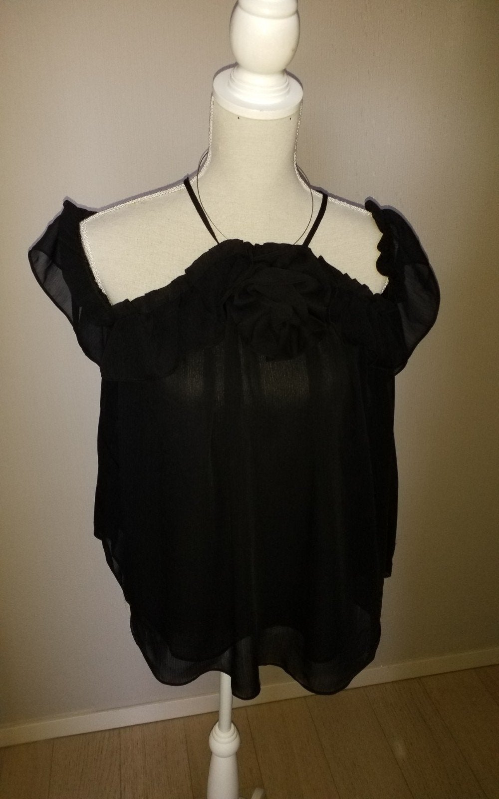 Zwart bloesje XL, Kleding | Dames, Grote Maten, Ophalen, Zo goed als nieuw, Zwart, Blouse of Tuniek