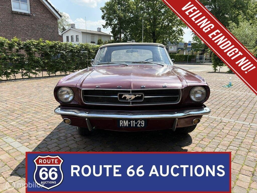 Ford Mustang Cabriolet | 1965 | Route 66 Auctions, Autos, Achat, Entreprise, Boîte manuelle, Autre carrosserie