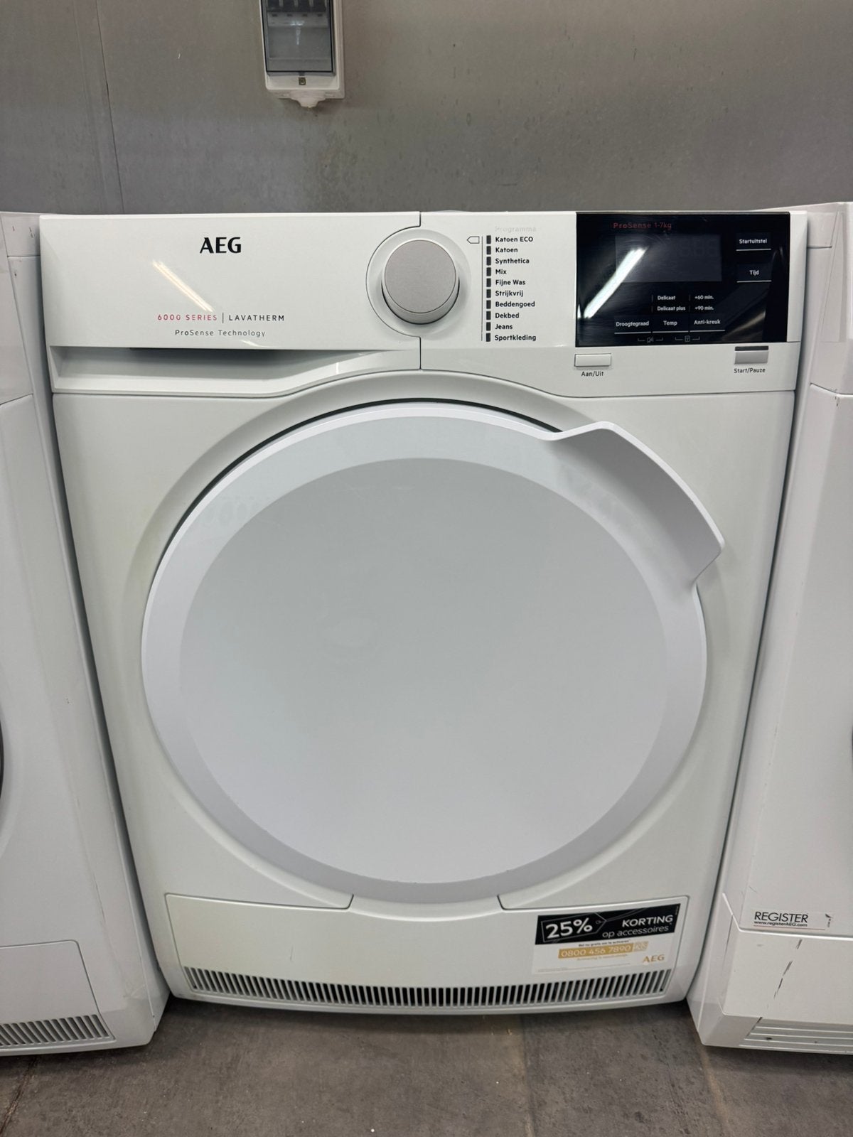 Wasdroger uit de AEG 6000-serie, Elektronische apparatuur, Ophalen, Refurbished, Voorlader, Aeg
