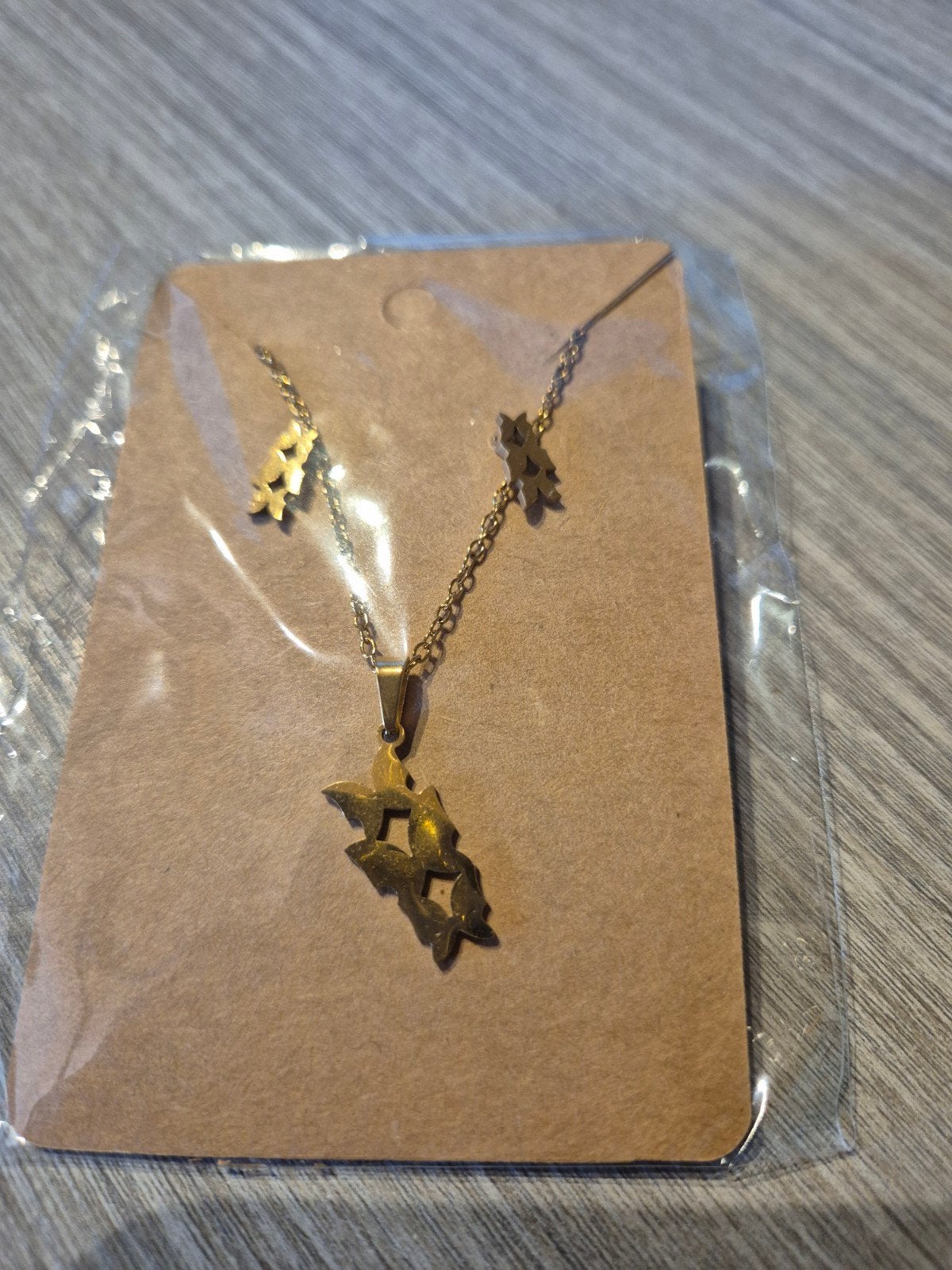 Oorbellen met bijpassende ketting, Envoi, Or, Or