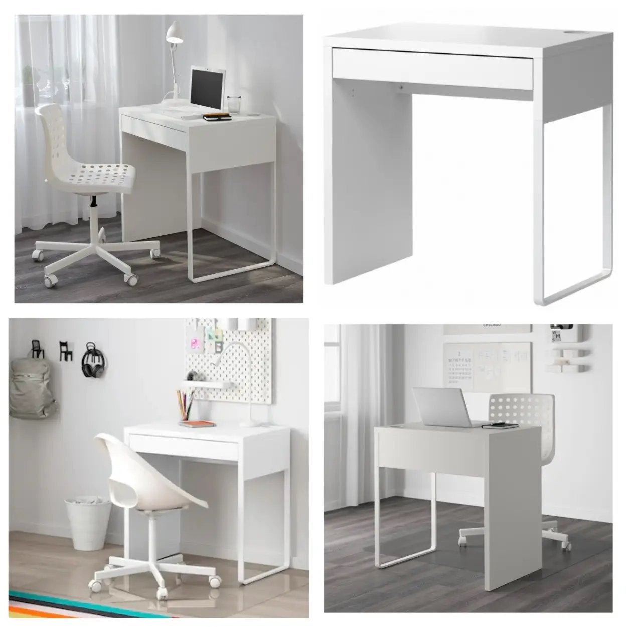 IKEA MICKE Bureau Wit 7350 cm | Gebruikte staat, Gebruikt, Ophalen of Verzenden, IKEA, Computerbureau