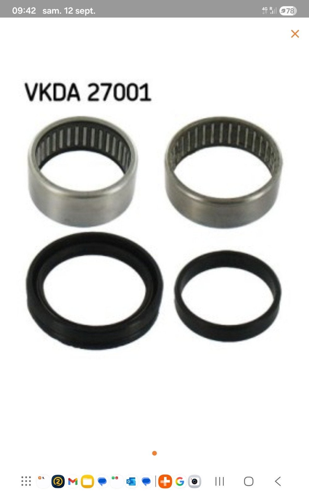 Kit réparation SKF  VKDA 27001 PEUGEOT 306/CITROEN XSARA, Autos : Pièces & Accessoires, Enlèvement ou Envoi, Peugeot