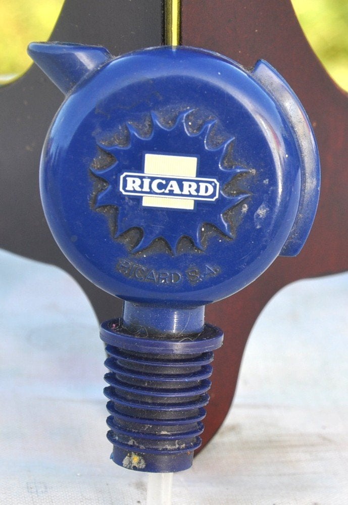 bouchon verseur ricard rond plastique bleu, Enlèvement ou Envoi, Utilisé, Ustensile