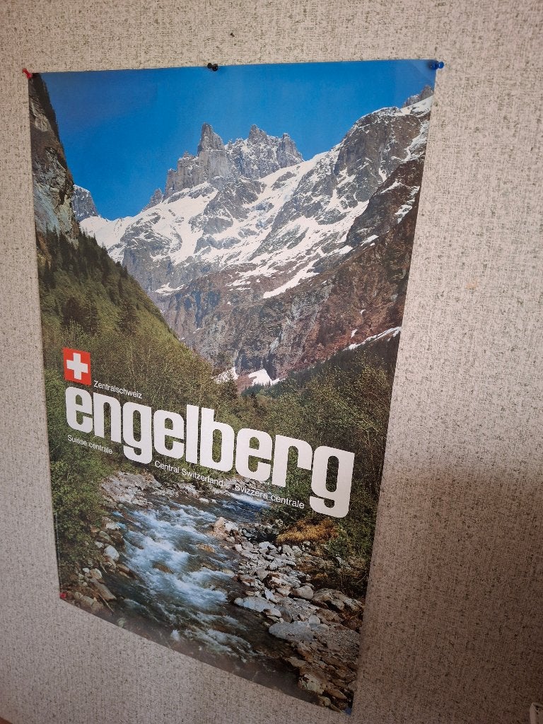 Poster Engelberg Zwitserland, Ophalen, Rechthoekig Staand, Deurposter of groter, Zo goed als nieuw