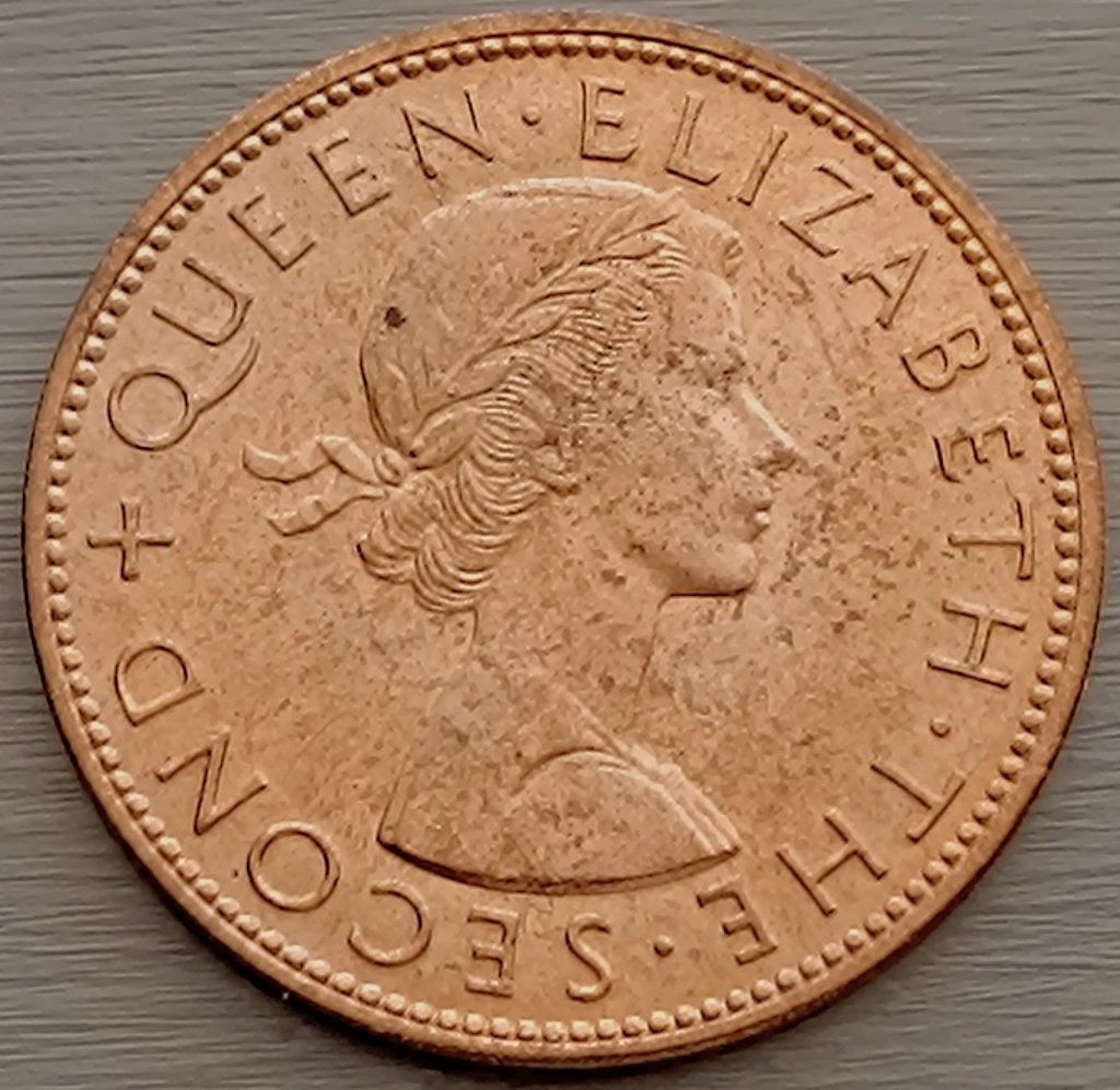 munt Nieuw Zeeland 1 penny 1959, Postzegels en Munten, Munten | Oceanië, Ophalen of Verzenden