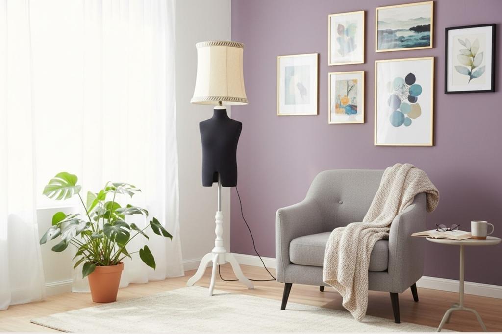 Lampadaire élégant. Fabriqué à partir d'un présentoir de vit, Maison & Meubles, Enlèvement ou Envoi, Rond