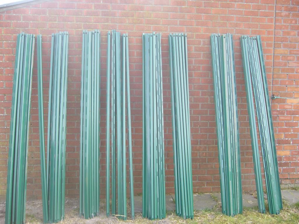 groengelakte palen, Tuin en Terras, Palen, Balken en Planken, Ophalen, Nieuw, 180 tot 250 cm, Palen