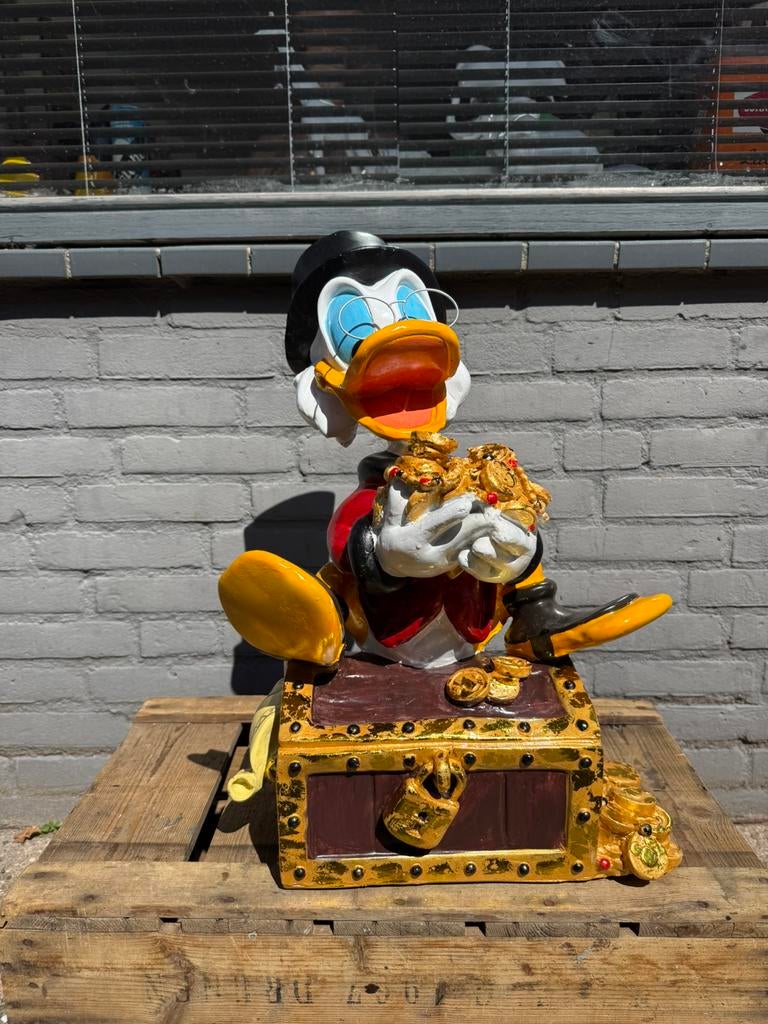 Disney Beeld Dagobert Duck, Ophalen, Overige figuren, Zo goed als nieuw, Beeldje of Figuurtje