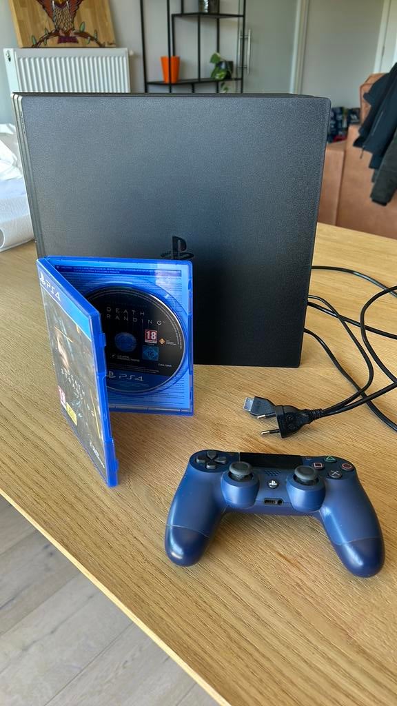 PS4 Pro 1TB + DualSense controller + Death Stranding, Ophalen, Met games, Zo goed als nieuw, 1 TB