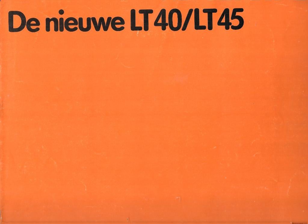VOLKSWAGEN LT 40/45 mega-dealerbrochure, Boeken, Auto's | Folders en Tijdschriften, Ophalen of Verzenden, Zo goed als nieuw, Volkswagen