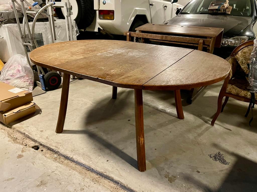 Ovalen eiken tafel, Ophalen, Gebruikt, 100 tot 150 cm, Eikenhout
