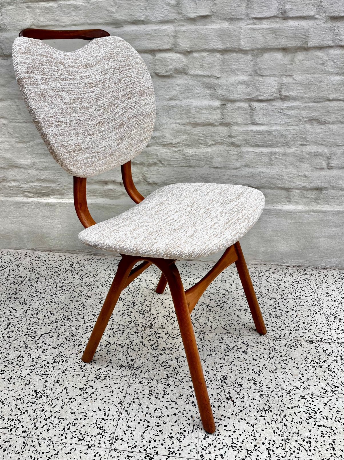 Vintage mid-century stoelen, Enlèvement, Comme neuf, Tissus, Cinq, Six Chaises ou plus