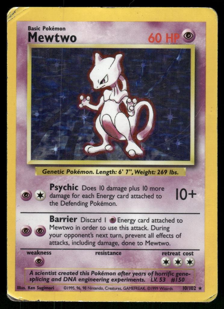 Mewtwo 10/102 - Base (Fair), Verzenden, Gebruikt