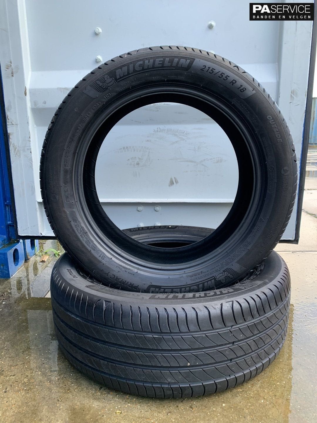 2x Michelin 215 55 18 zomerbanden met 6.4 mm, Auto-onderdelen, Gebruikt, Velg(en), -, -