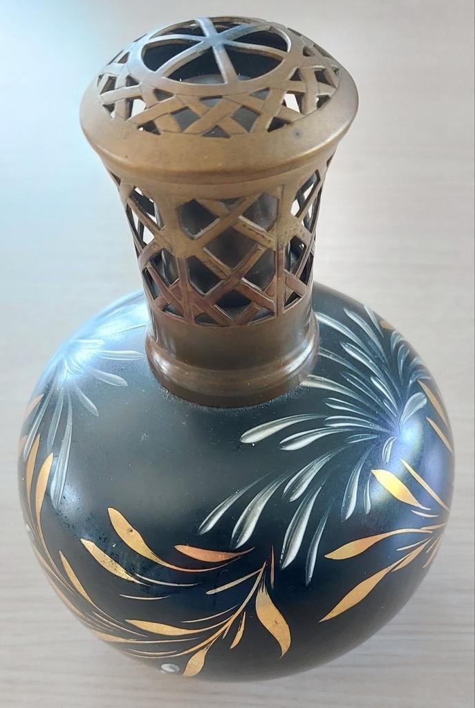 Lampe Berger vintage peinte à la main, Enlèvement