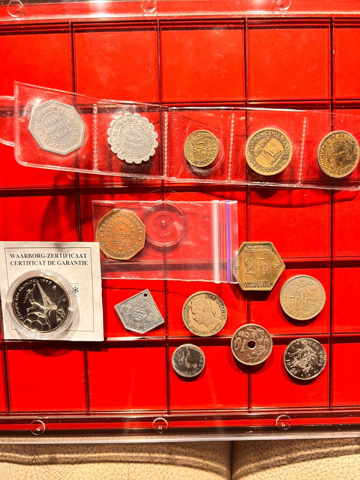 Munten Belgisch-Congo, België en Frankrijk, Ophalen of Verzenden