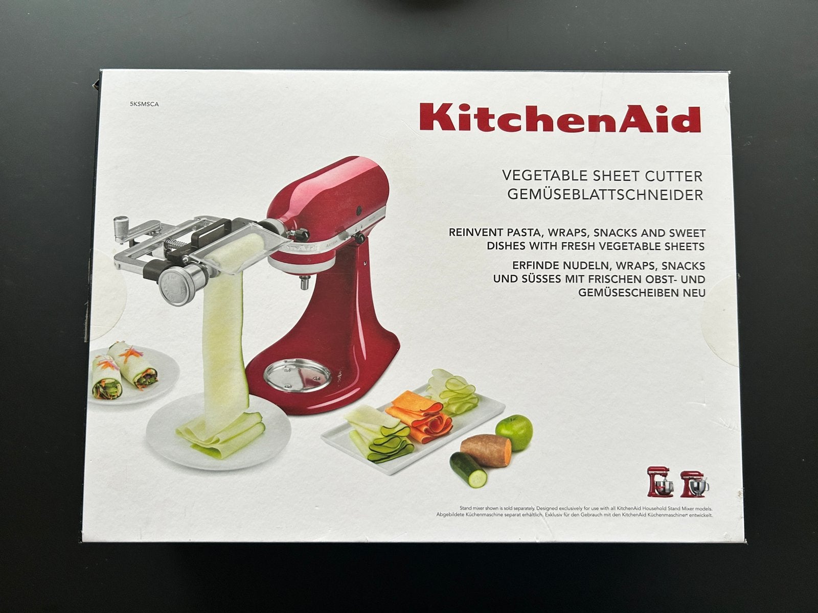 kitchenaid velsnijder/stripsnijder keukenhulp 5KSMSCA, Elektronische apparatuur, Keukenmixers, Ophalen of Verzenden, Zo goed als nieuw