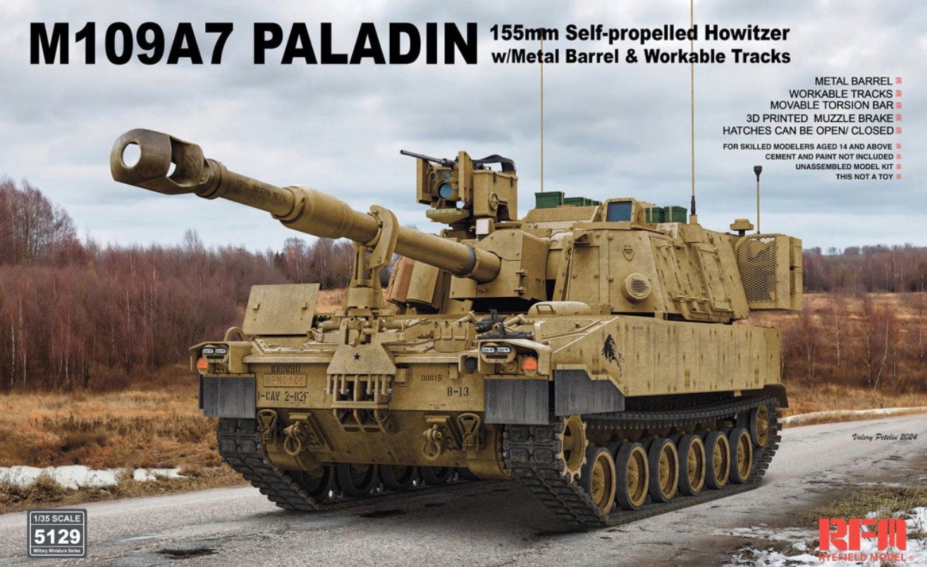 Ryefield M-109A7 Paladin, Hobby en Vrije tijd, Tank, 1:32 tot 1:50, Nieuw, Ophalen