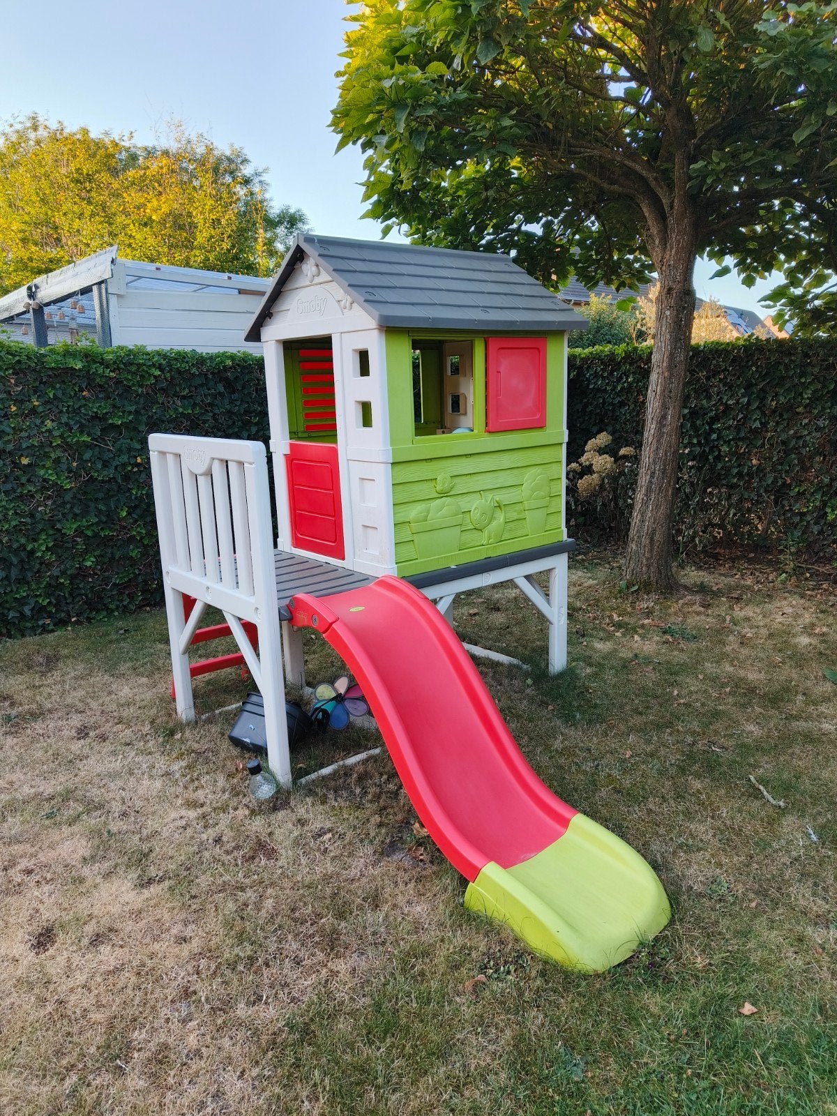 Smoby huisje met glijbaan, Ophalen, Gebruikt, Glijbaan