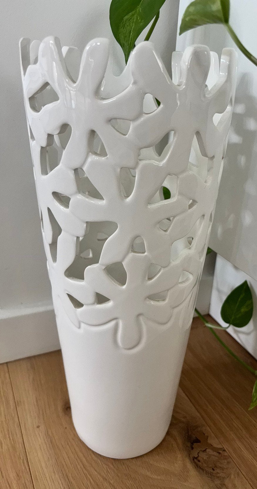 Vase Médard de Noblat, Maison & Meubles, Comme neuf, Enlèvement, Pierre/céramique, Blanc