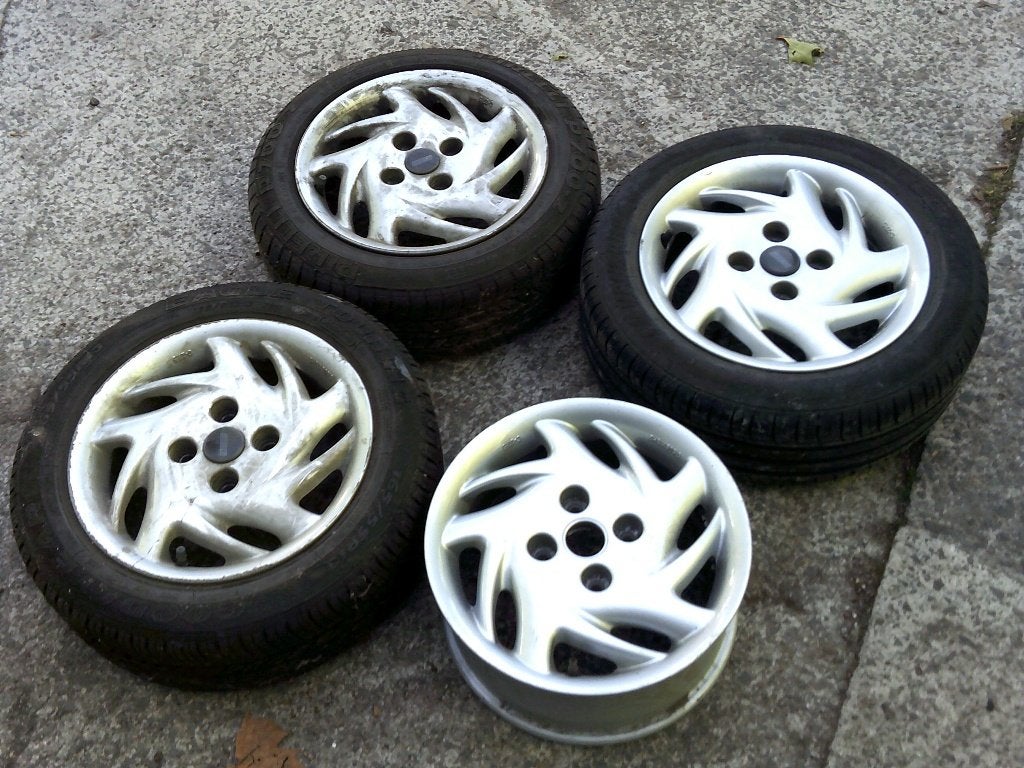 Jeu de jantes et pneus Fiat Seicento Sporting, Enlèvement, Utilisé, Pneu(s)