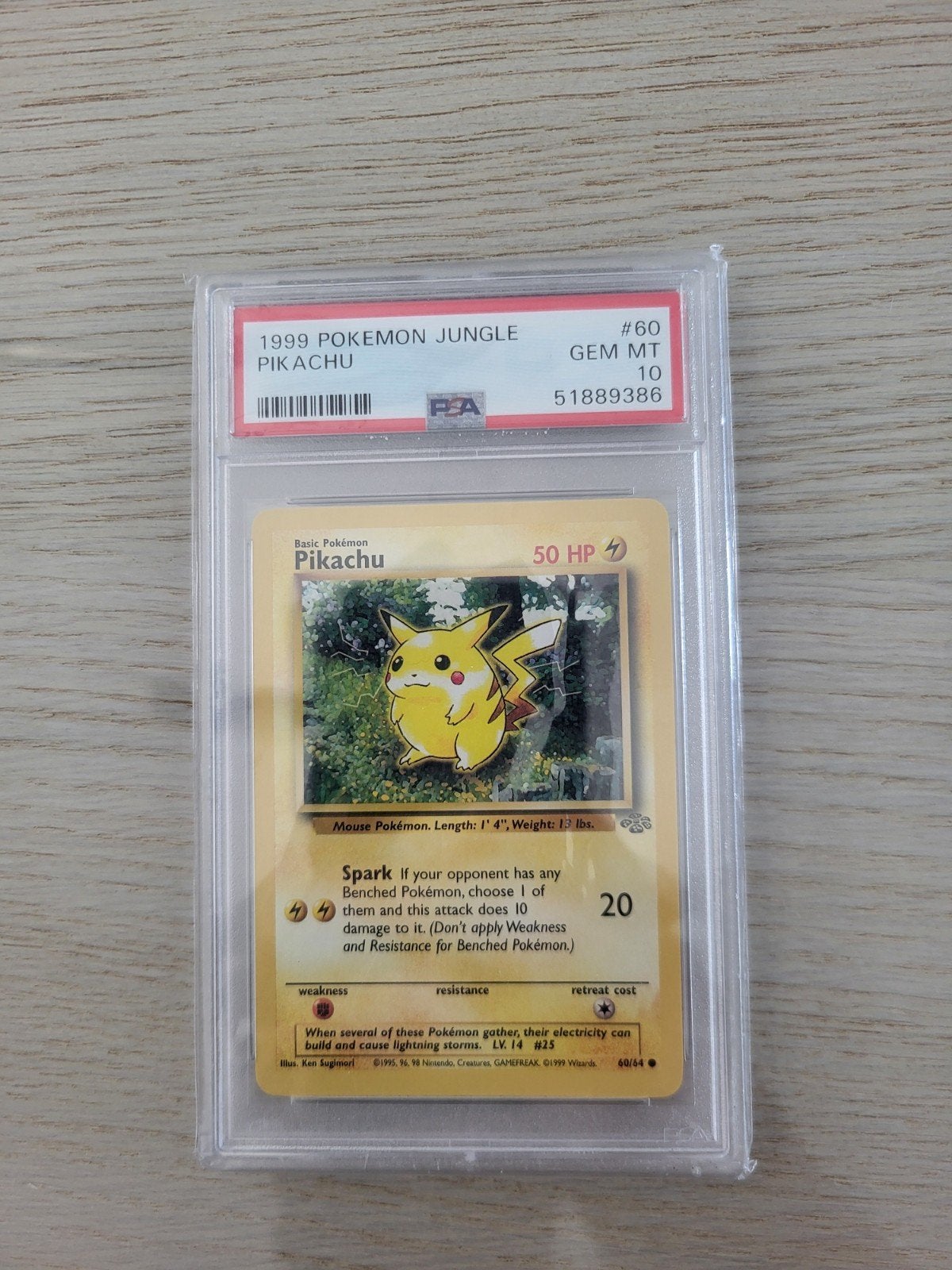 pikachu jungle 60/64 psa 10, Hobby en Vrije tijd, Ophalen of Verzenden