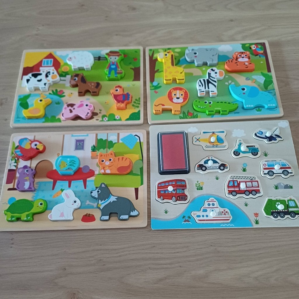 Lot Puzzle en bois  enfants, Kinderen en Baby's, Speelgoed | Houten speelgoed, Ophalen, Zo goed als nieuw