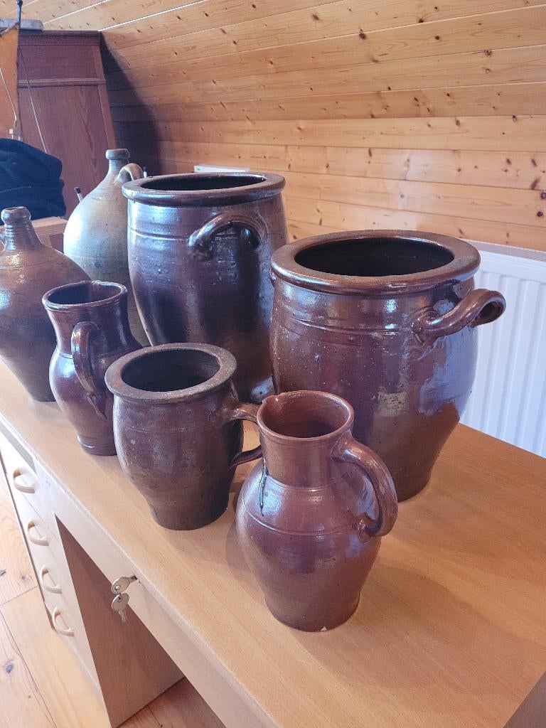 Céramique - poterie - anciens pots en grès, Enlèvement