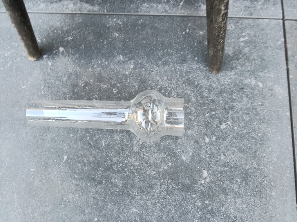 Glas voor olielamp – hoogte 29 cm – Ø 7,1 cm, Antiek en Kunst, Antiek | Verlichting, Ophalen