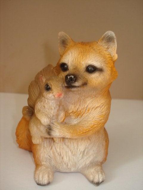 Statuette renard écureuil Renard Écureuil, Envoi, Comme neuf, Animal
