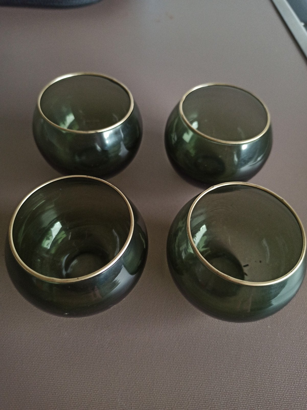 set van 4 theelichthouders, Ophalen, Goud