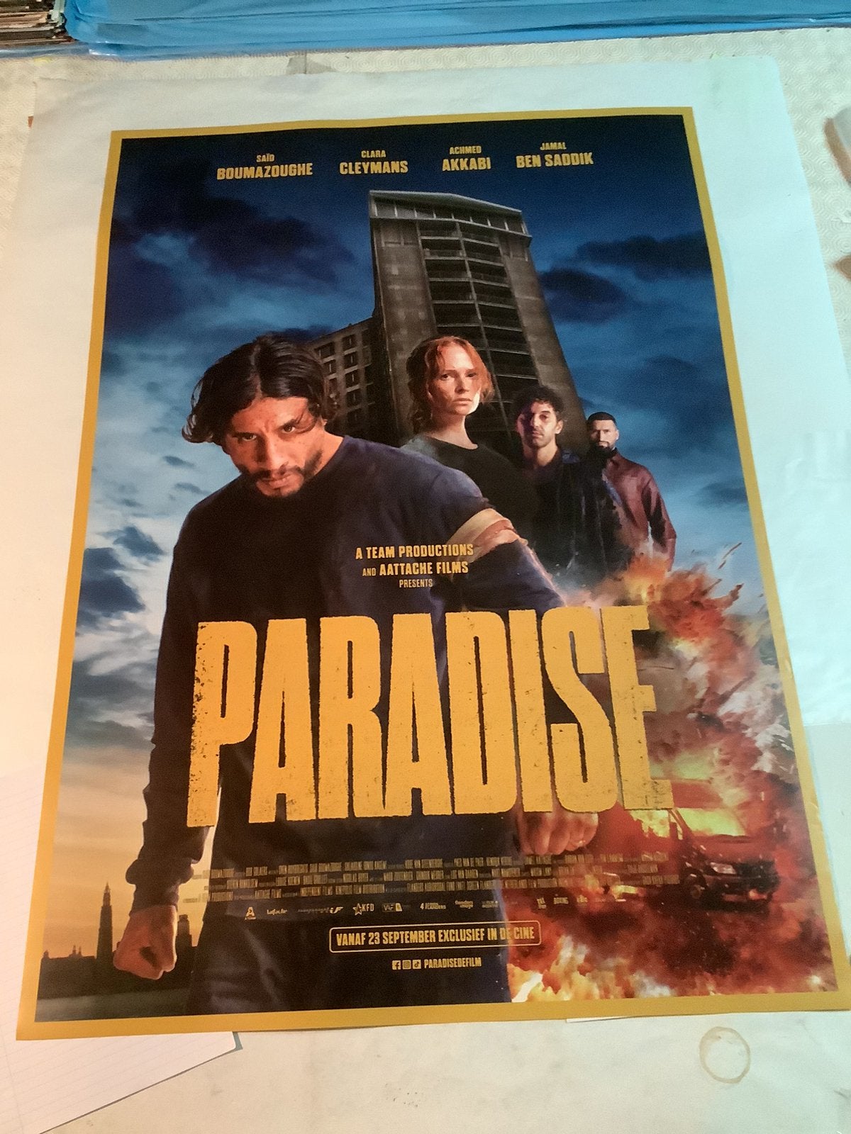 PARADISE   Belg. Filmposter   70-100 cm, Verzamelen, Ophalen of Verzenden, Zo goed als nieuw