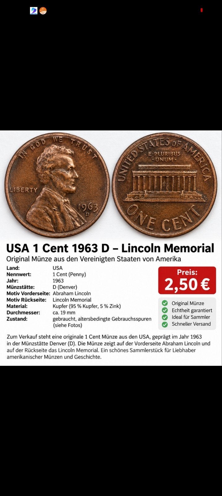 pièce de monnaie, Enlèvement ou Envoi