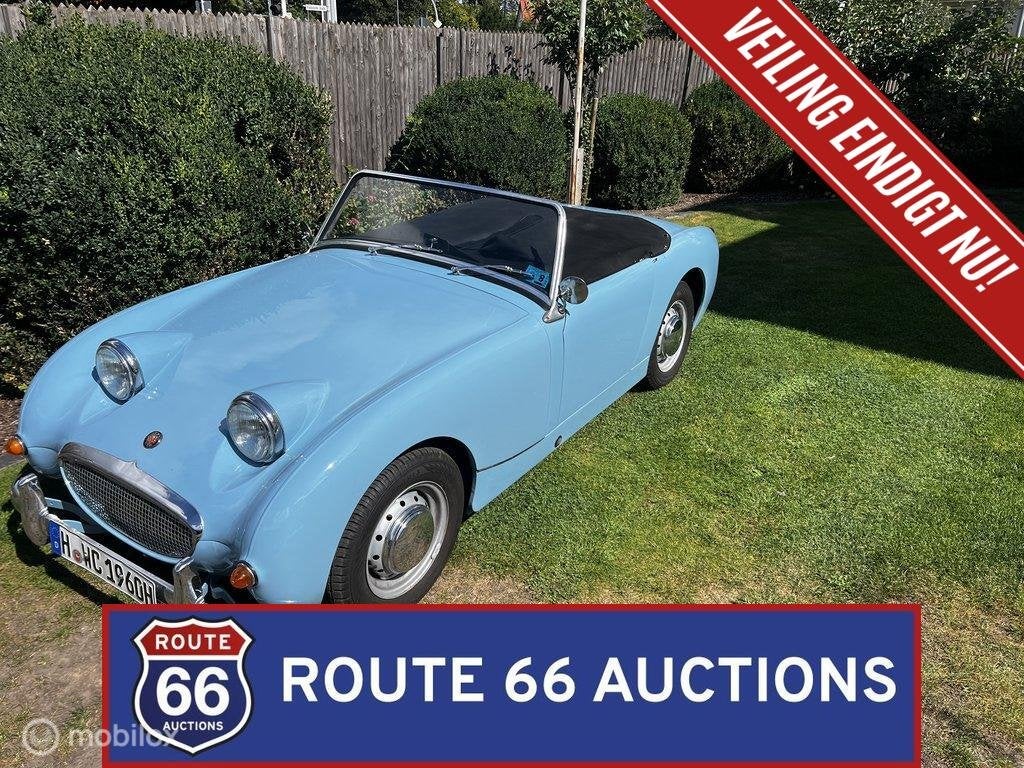 Austin-Healey Sprite Mk I | 1960 | Route 66 Auctions, Austin, Zwart, Bedrijf, Handgeschakeld
