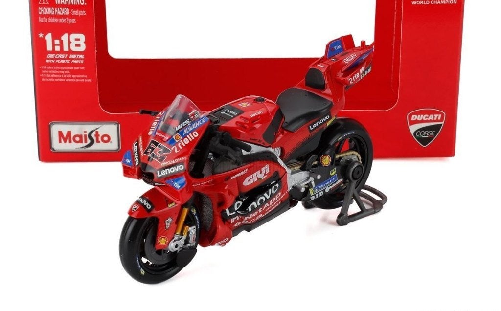 Francesco Bagnaia Ducati Lenovo Desmosedici 2025 1:18 maisto, Enlèvement ou Envoi, Neuf, Moteur, Maisto