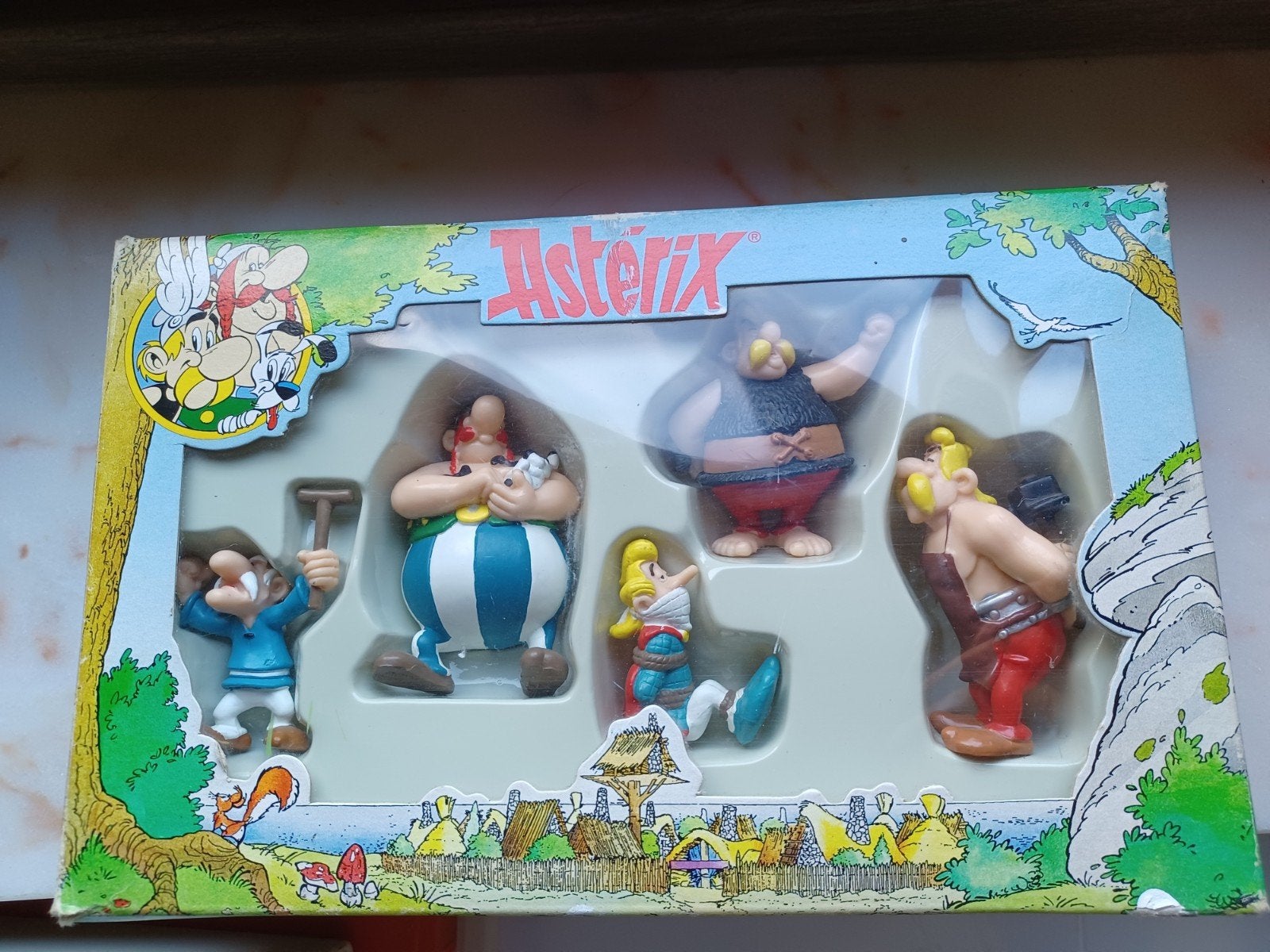 Asterix 5 Plastoy figuren - jaren 90 - in de verpakking, Collections, Enlèvement ou Envoi