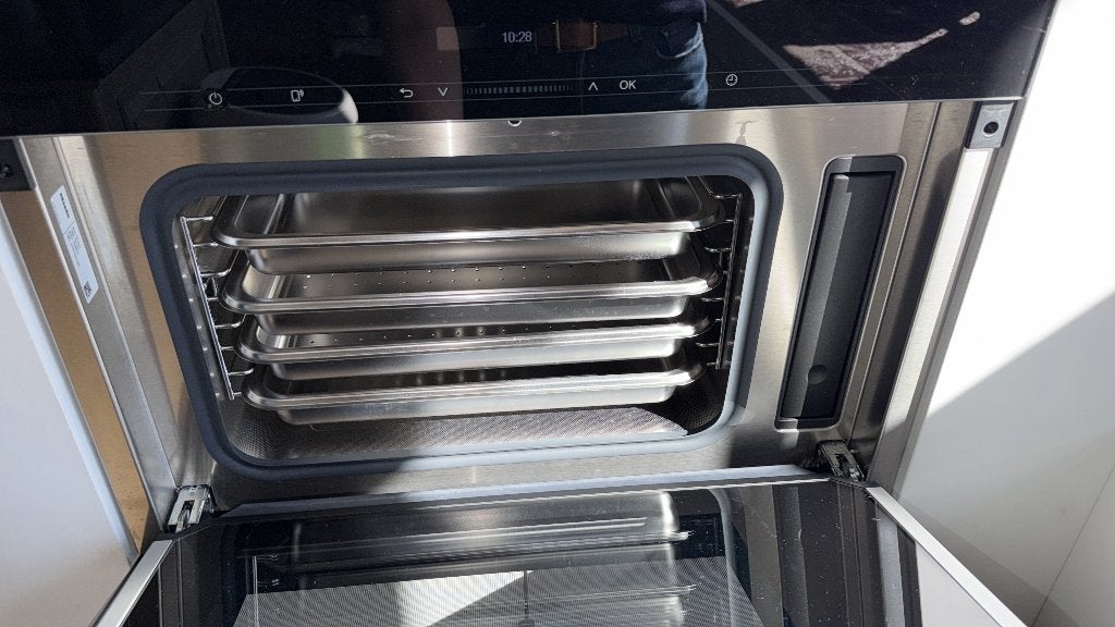 Inbouwstoomoven, Huis en Inrichting, Ophalen, Zo goed als nieuw, Zwart