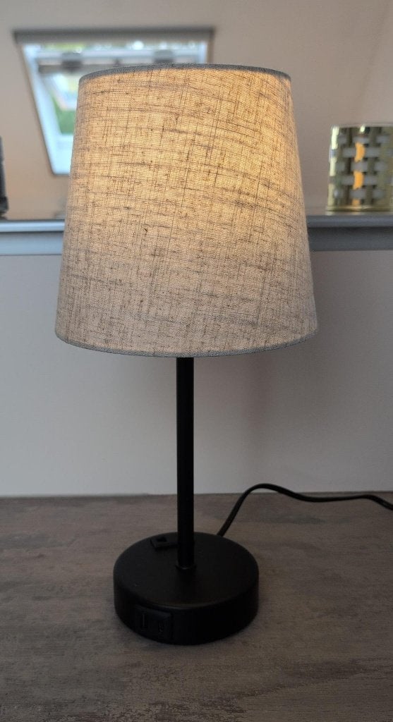 Lot de 2 Lampes de Chevet Tactiles – USB + USB-C, Maison & Meubles, Vintage, Enlèvement ou Envoi, 37 cm, Neuf