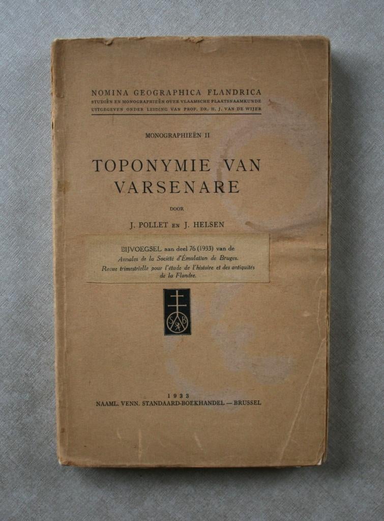 Heemkunde: Toponymie van Varsenare., Boeken, Ophalen of Verzenden, Gelezen, Pollet en Helsen