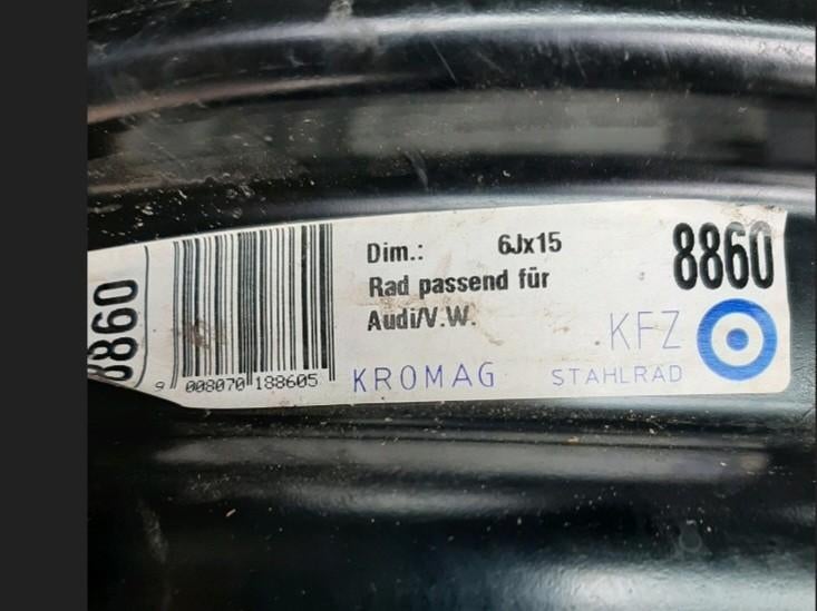 1 jante acier 15 pouces Audi A3 (5x112), Enlèvement, Utilisé, Audi