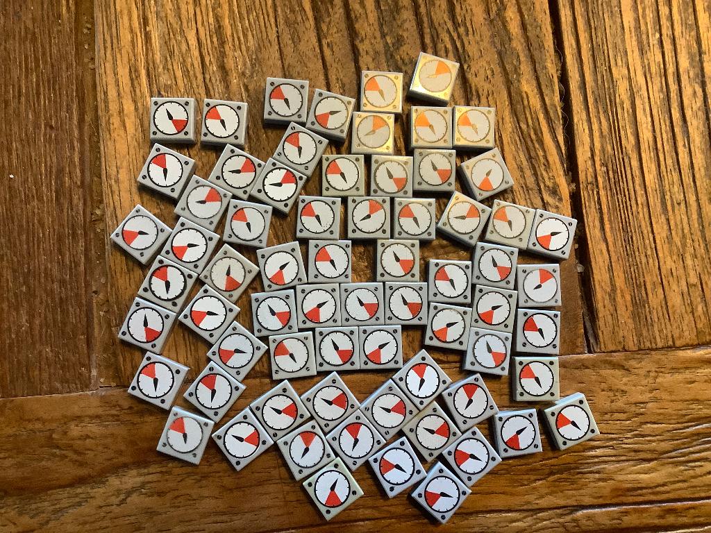 Lego tegeltjes gasmeter motief 68 st / 677-T1, Ophalen of Verzenden, Gebruikt, Losse stenen, Lego