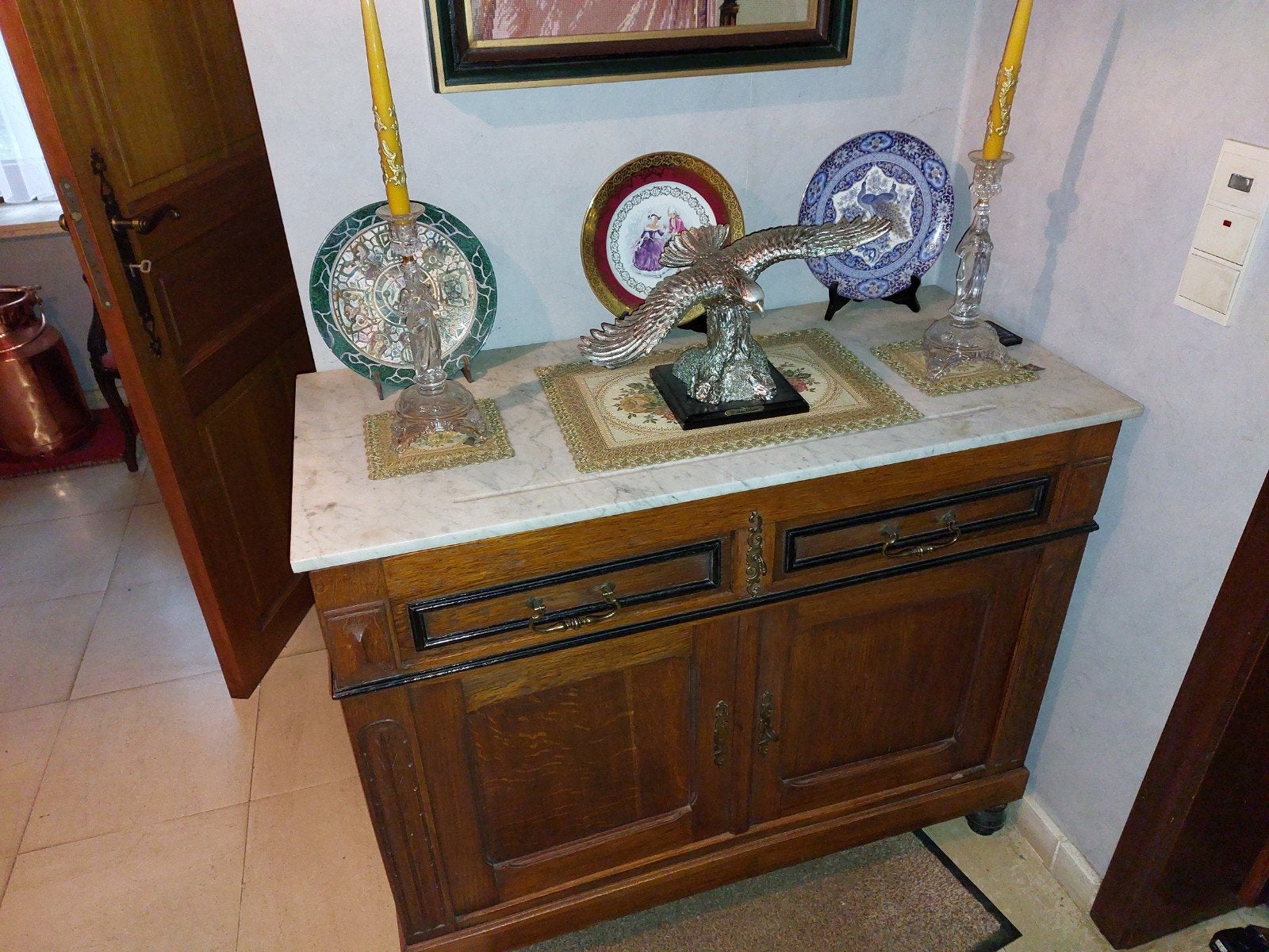 commode in franse eik, Ophalen