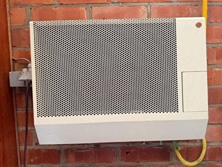 DRU-Art 4 Gevelverwarming op aard/propaangas, Huis en Inrichting, Kachels, Gebruikt, Hangend, Gevelkachel, Gas, Ophalen