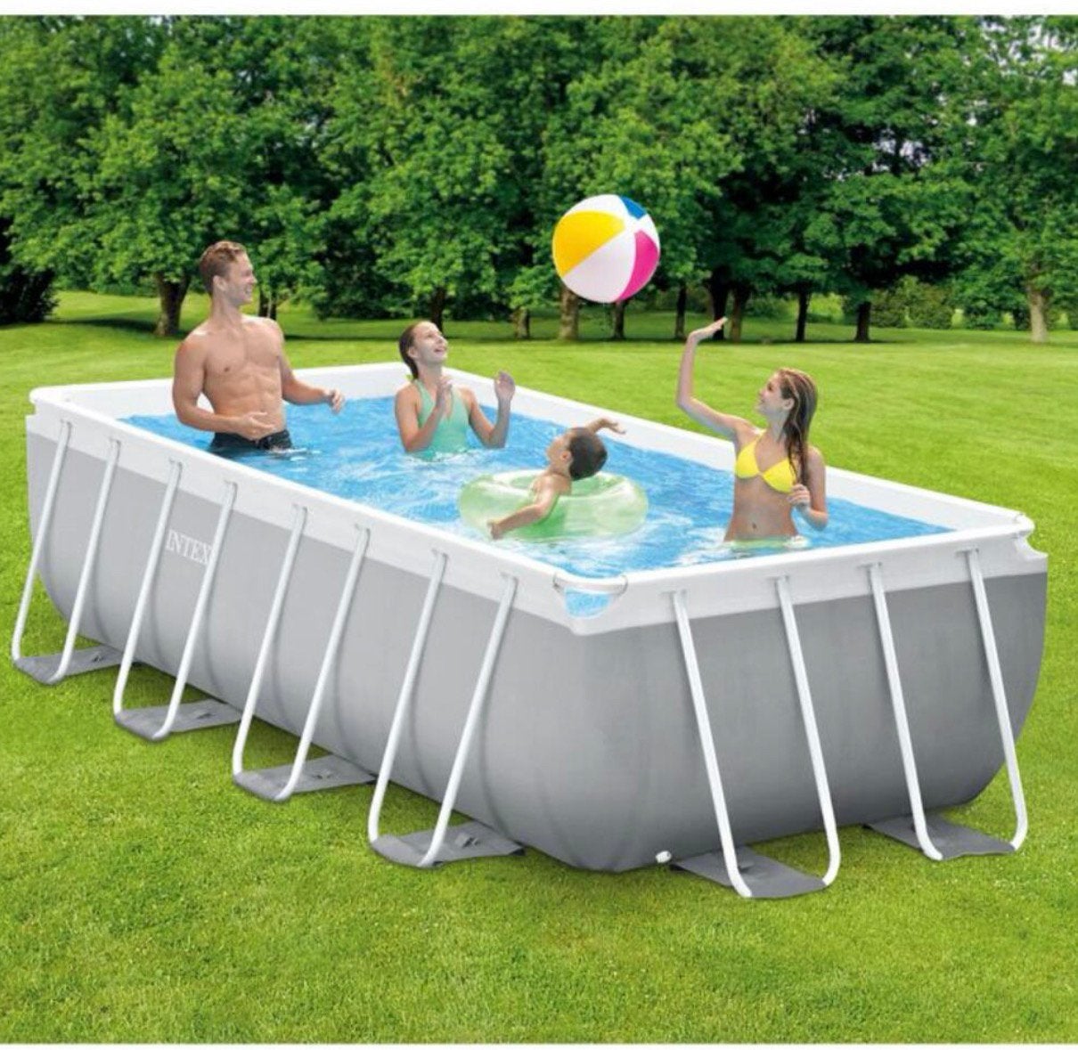Zwembad Inex 4m x 2m, Tuin en Terras, Ophalen, Gebruikt, 200 tot 300 cm, 80 tot 120 cm