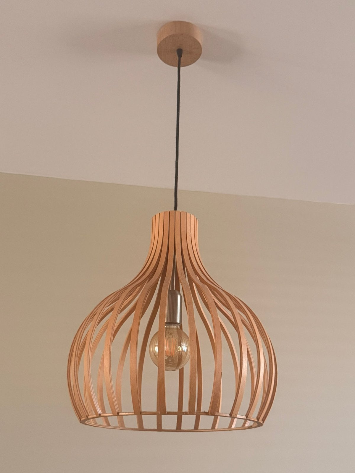 Hanglamp Japandi stijl, Huis en Inrichting, Lampen | Kroonluchters, Ophalen, Zo goed als nieuw