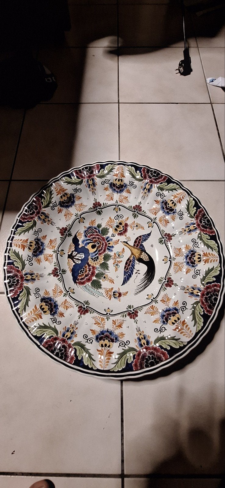 45cm fruitschaal Nederland getekend, Antiek en Kunst, Ophalen