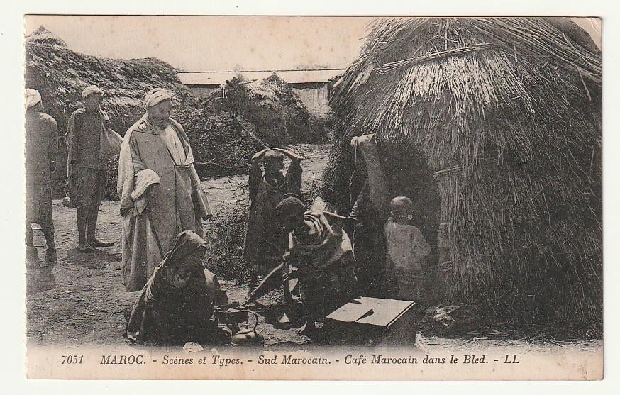 Scènes et Types Sud Marocain café Marocain dans le Bled, Envoi